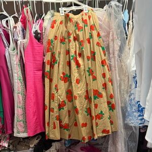 Anthropologie Maeve strawberry Print maci skirt Women's size Small